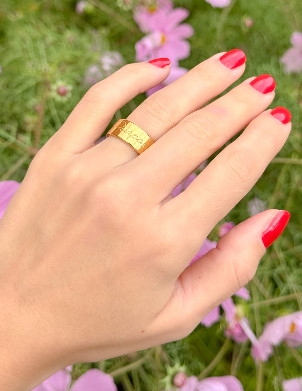 Elevated Faith Created With Purpose Ring — back view
