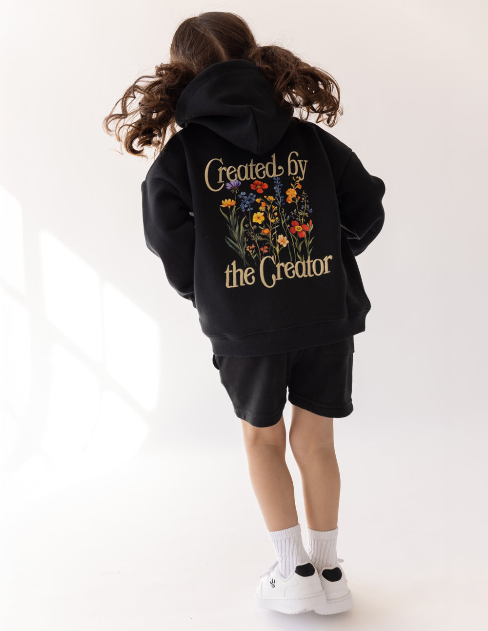 Elevated Faith Created by the Creator Kids Hoodie — main product shot