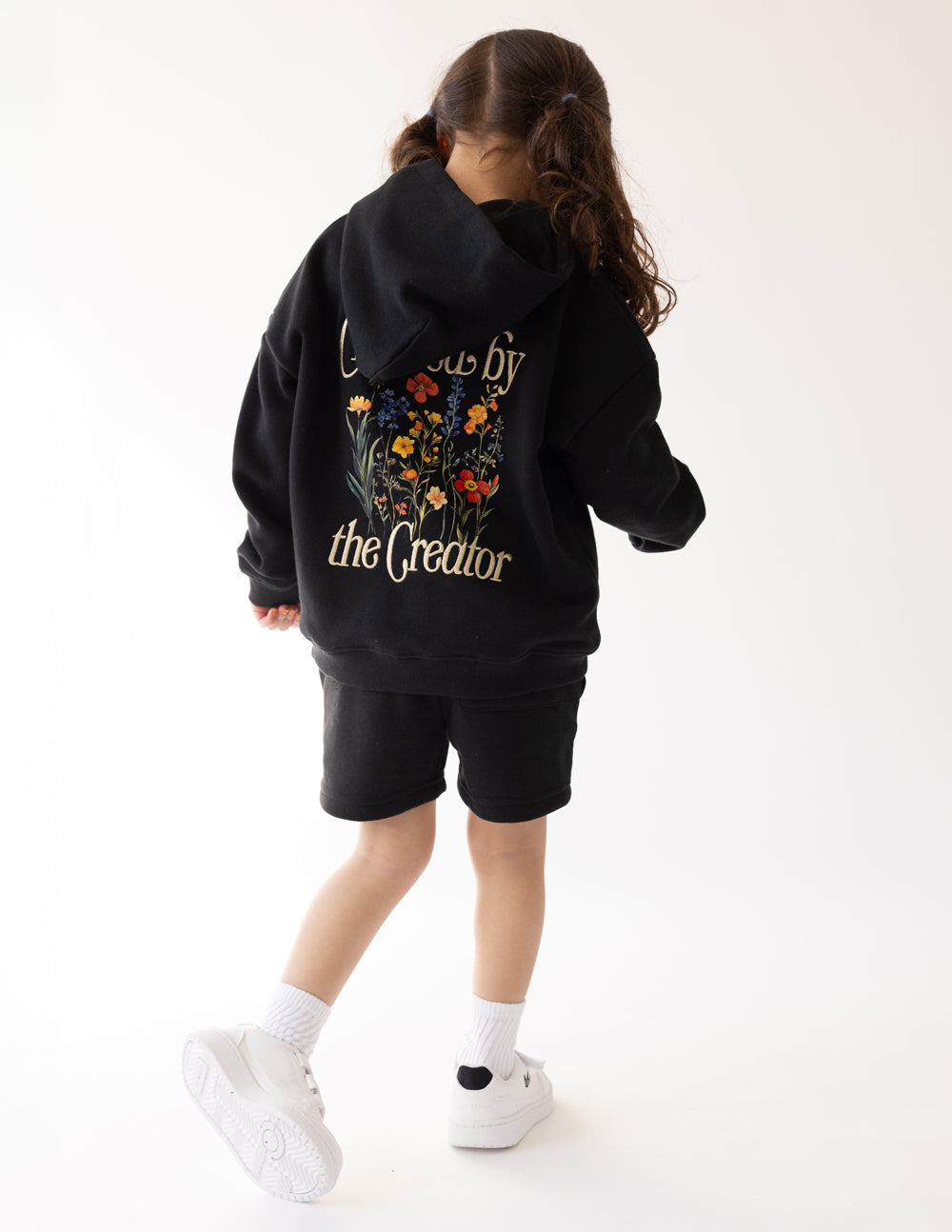 Elevated Faith Created by the Creator Kids Hoodie — kids hoodie category context