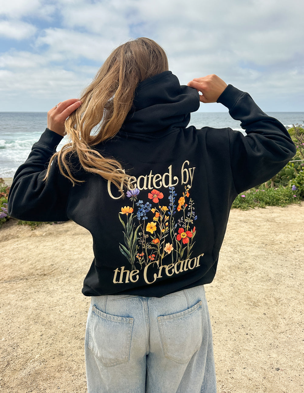 Elevated Faith Created by the Creator Unisex Hoodie — detail shot 6