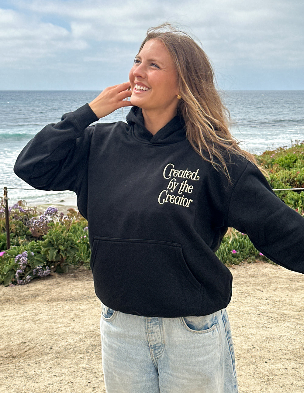 Elevated Faith Created by the Creator Unisex Hoodie — detail shot 8