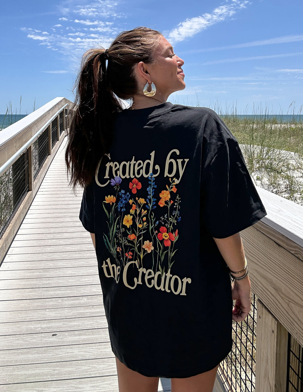 Elevated Faith Created by the Creator Unisex Tee — detail shot 6