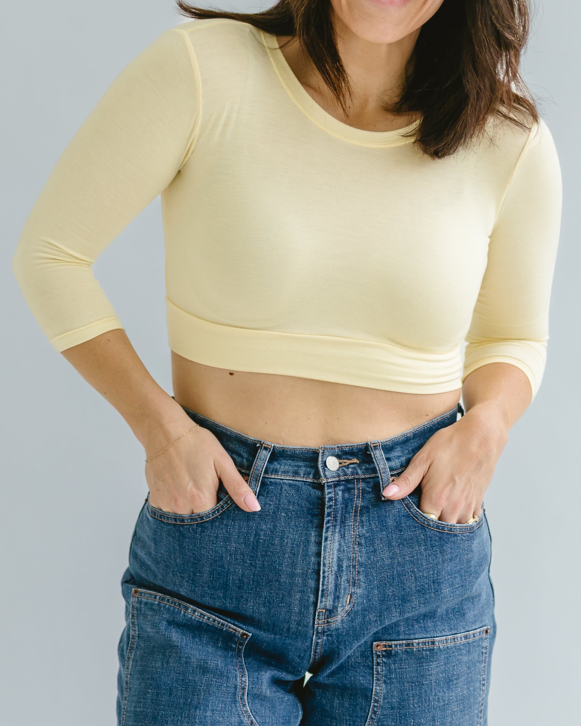 HALFTEE Layering Fashions Crew Neck 3/4 Sleeve Halftee — main product shot