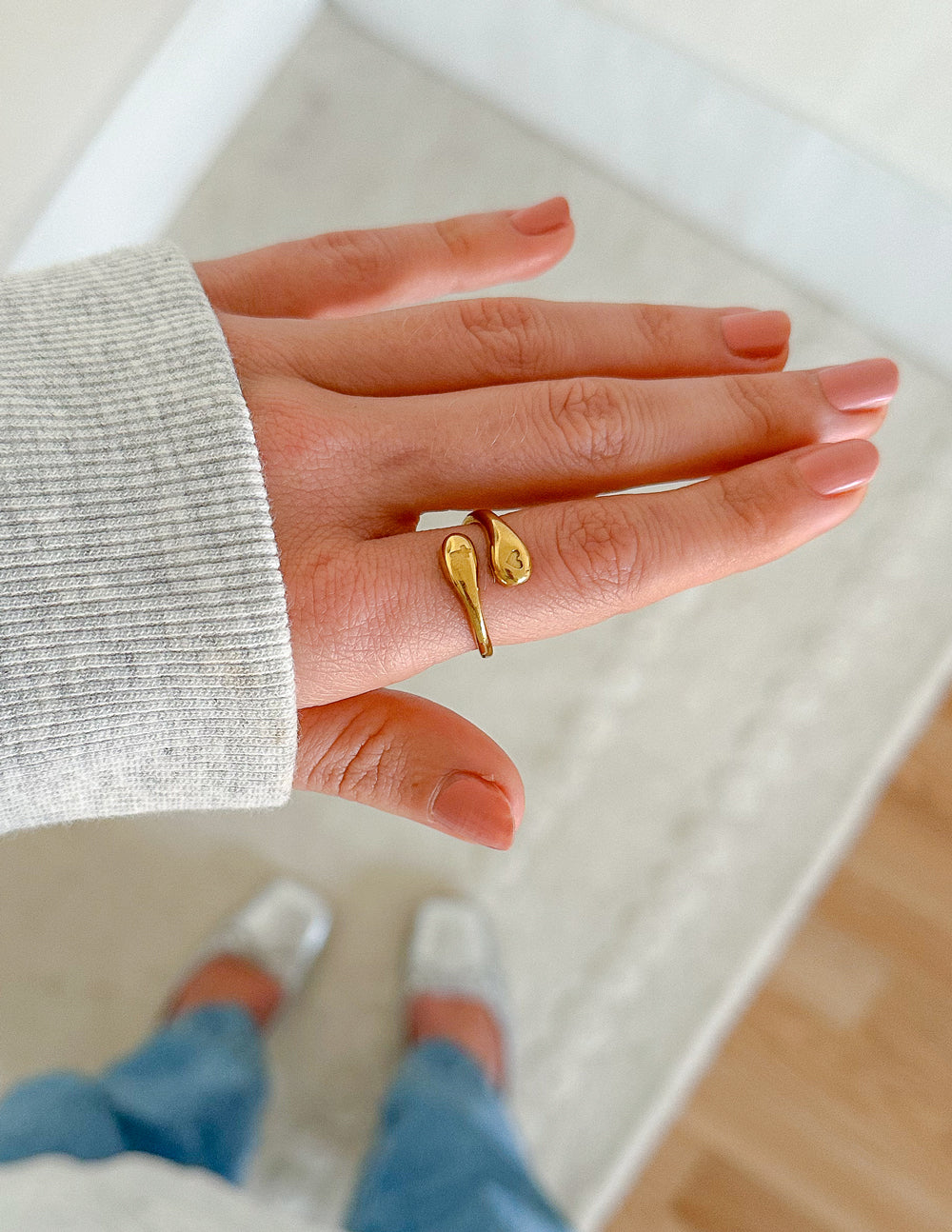 Elevated Faith Cross Equals Love Ring — side view