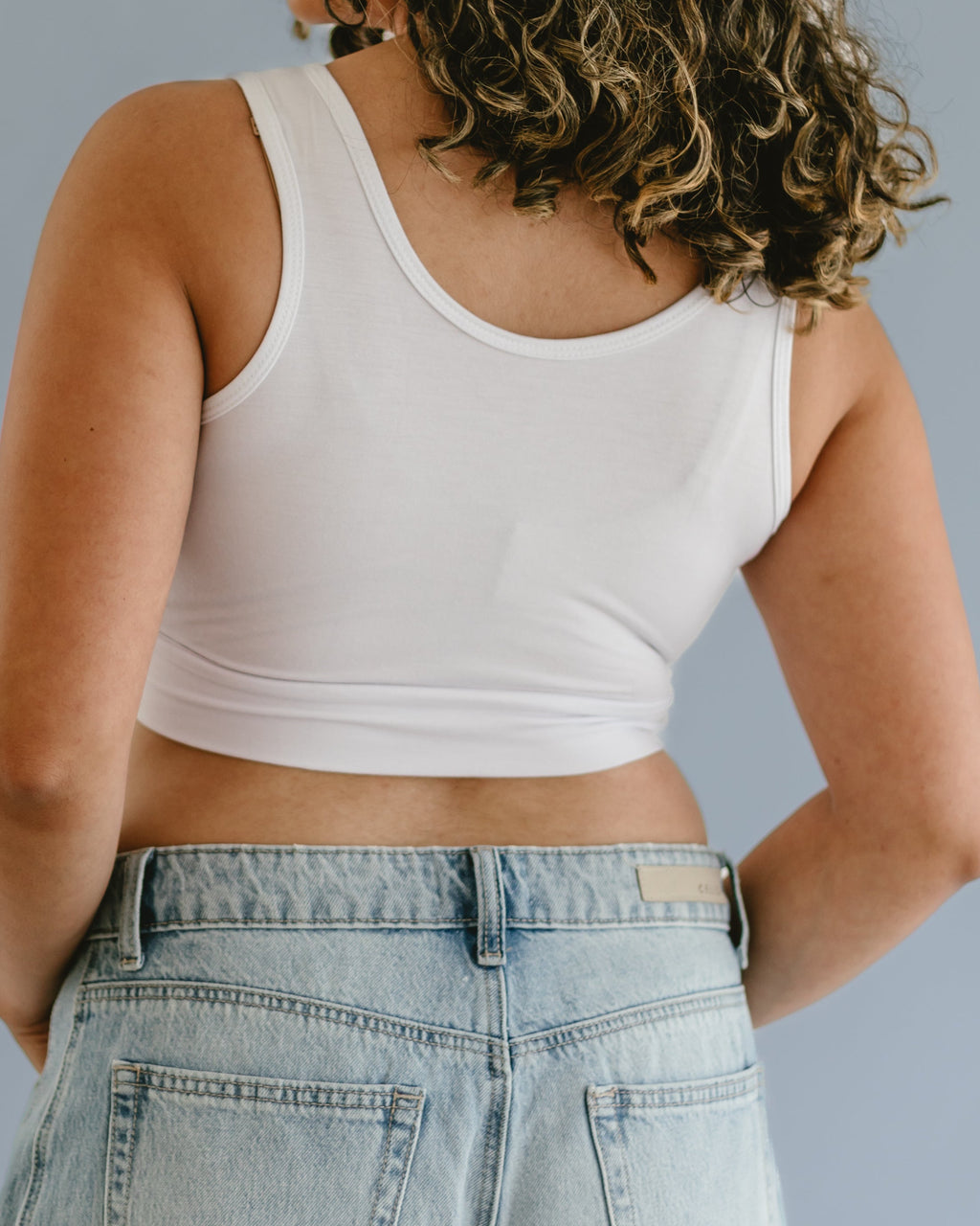 HALFTEE Layering Fashions Crossover Tank ( with pockets for insertable cups) — detail shot 6