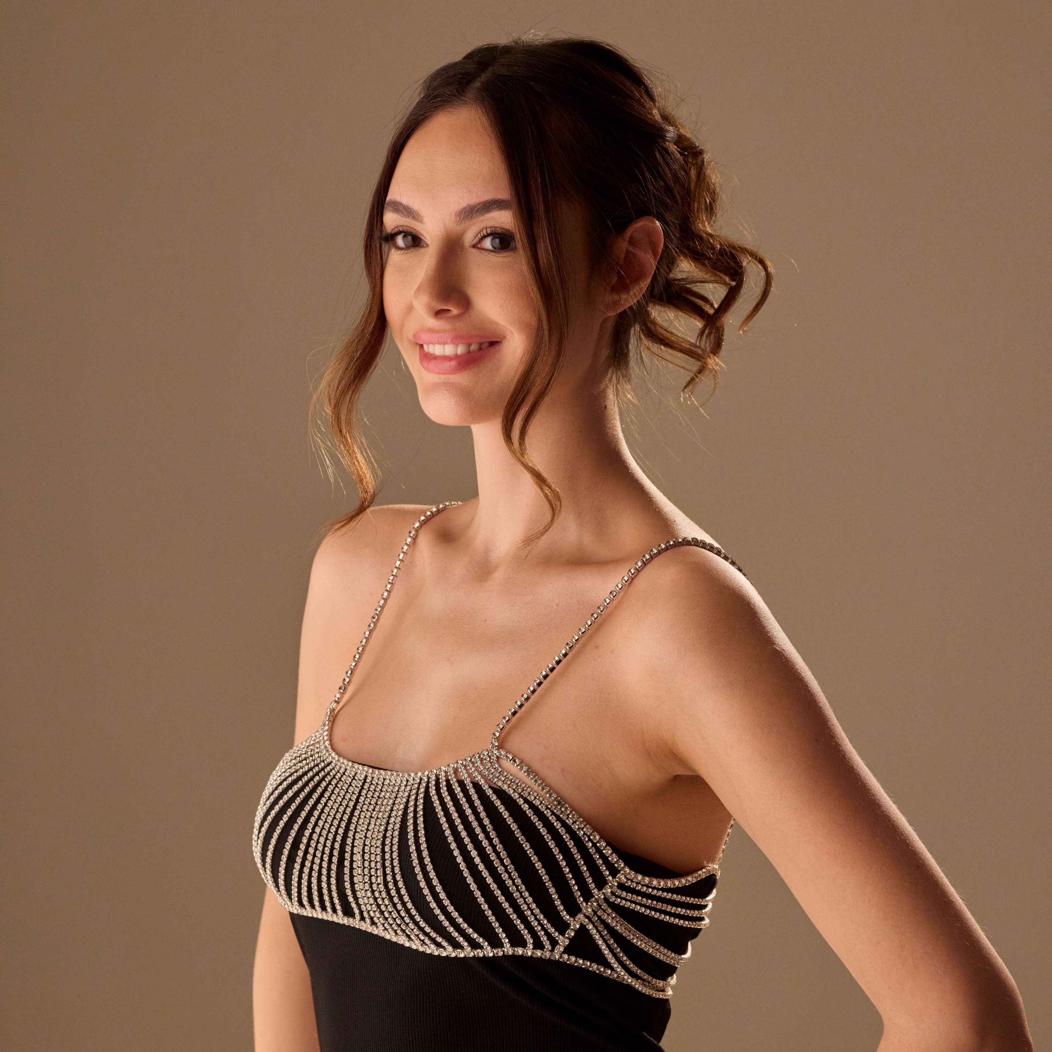 Crystal Body Jewelry Chain - Rhinestone Bra Top - Beaded Bralette – Bridal Port