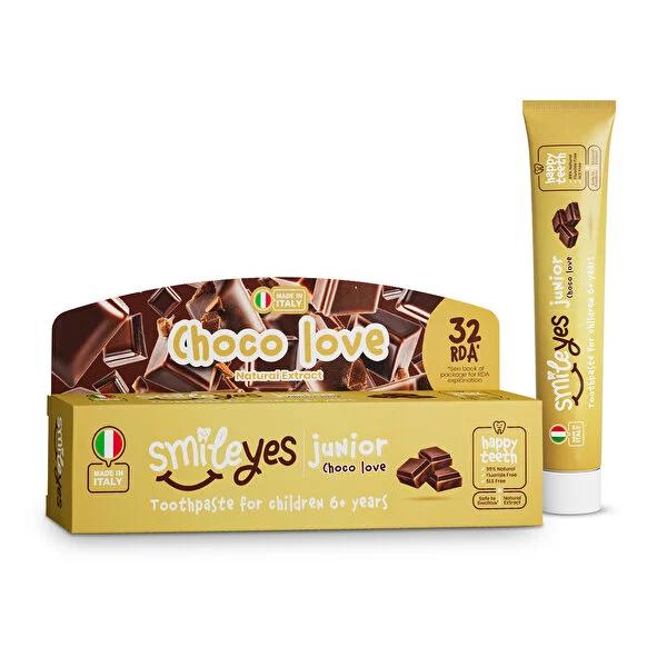 Smile Yes Chocolate Children's Toothpaste: Natural, Fluoride & SLS-Free, Gentle Dental Care for Ages 6+, Makes Brushing Fun.