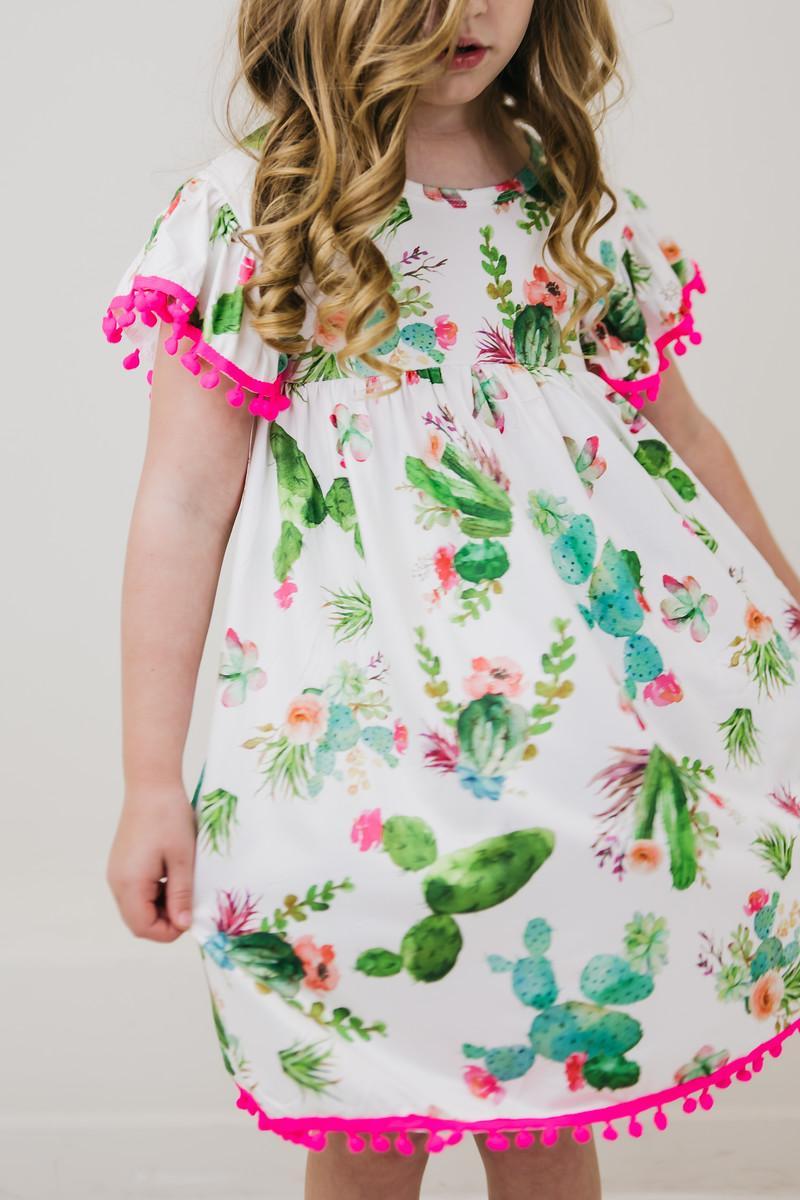 Mila & Rose ® Cute Cactus Pom Pom Dress — alternative angle