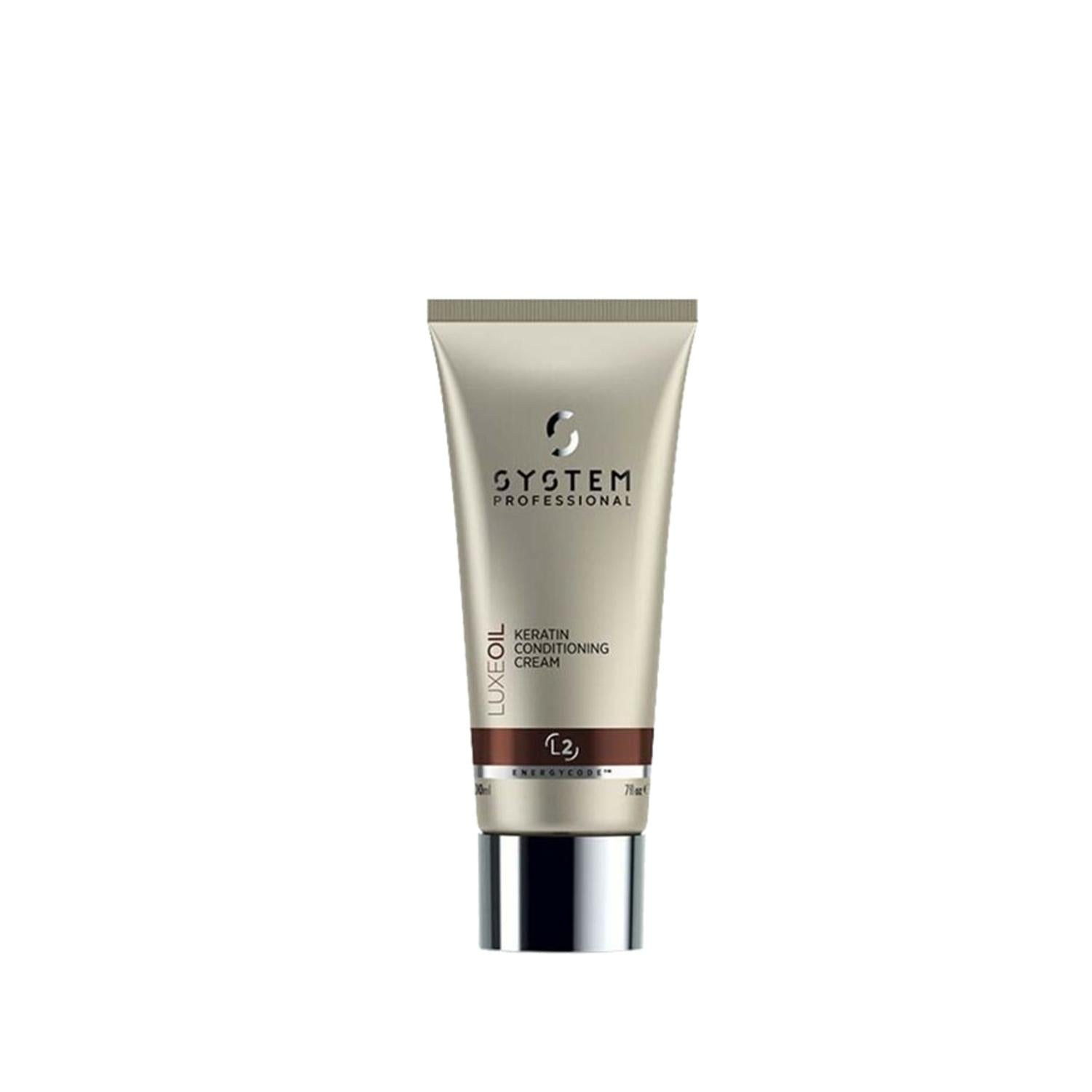 Wella System Professional Luxe Oil Keratin Hair Cream 200ml - Nourishing Keratin Treatment for Damaged Hair