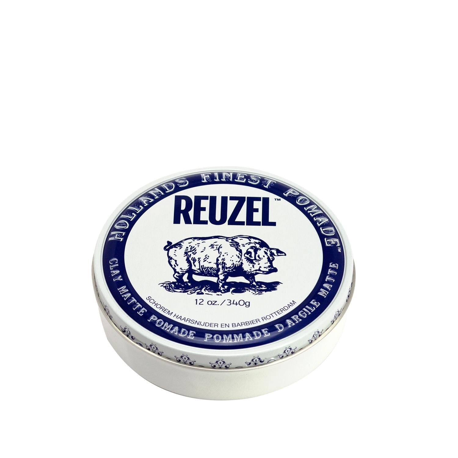 Reuzel Clay Matte Pomade for Men - Strong Hold, Matte Finish Hair Styling Product