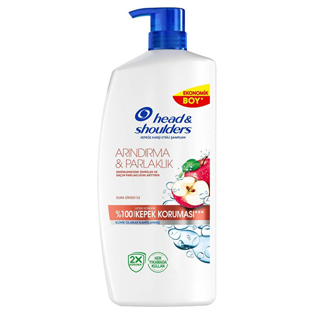 Head & Shoulders Apple Cider Vinegar Shampoo: Clarifying Anti-Dandruff, pH Balanced, Dermatologically Tested for Healthy Scalp & Shiny Hair