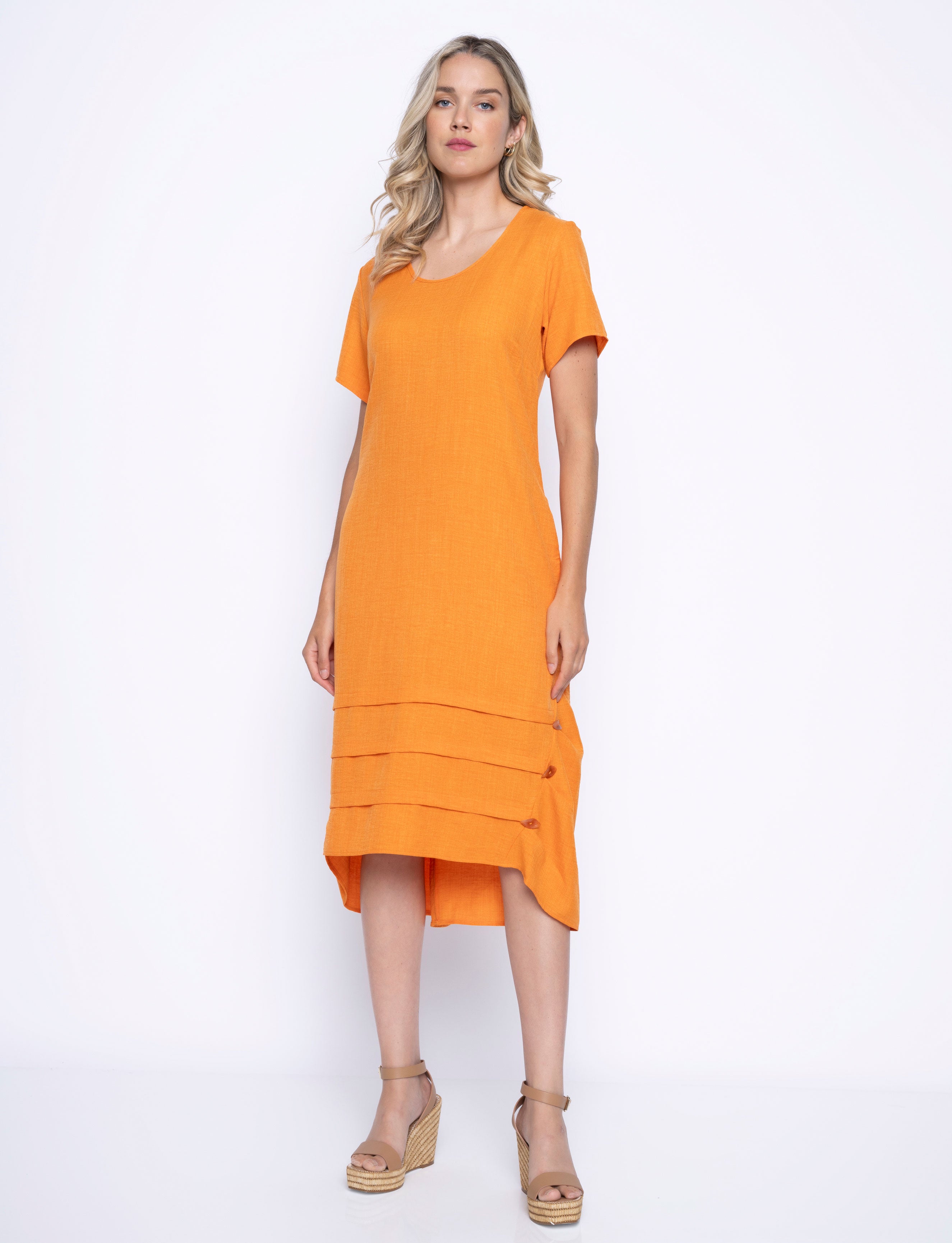KADOU BOUTIQUE Picadilly Maggy Hi-Lo Midi Dress — main product shot
