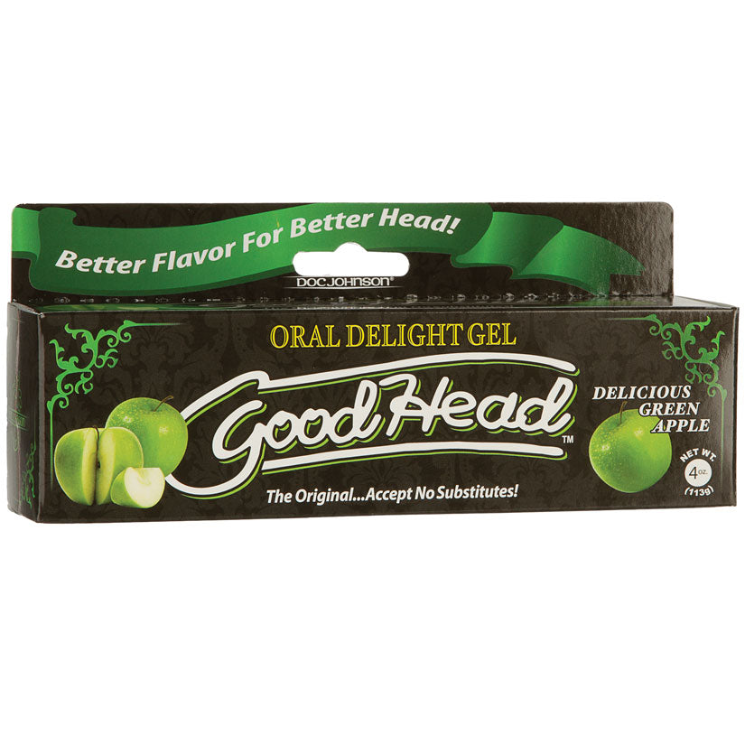 Love Spark Cove | Intimate Apparel, Pleasure Shop & Free Shipping GoodHead Oral Delight Gel-Green Apple 4oz — main product sh