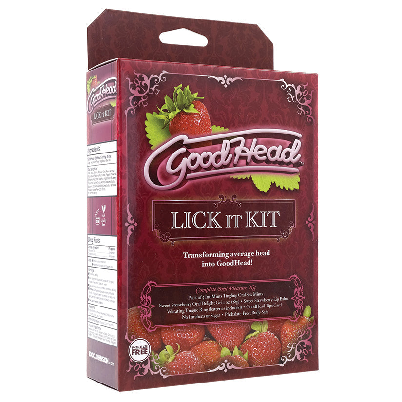 Love Spark Cove | Intimate Apparel, Pleasure Shop & Free Shipping GoodHead Lick It Kit-Strawberry — main product shot