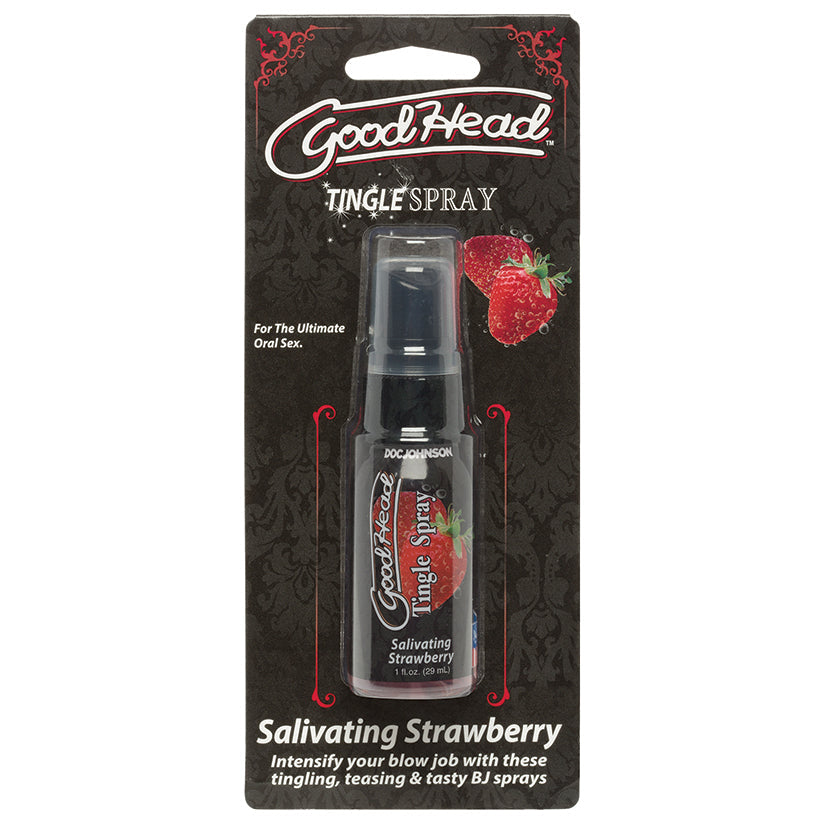 Love Spark Cove | Intimate Apparel, Pleasure Shop & Free Shipping GoodHead Tingle Spray-Salivating Strawberry 1oz — main prod