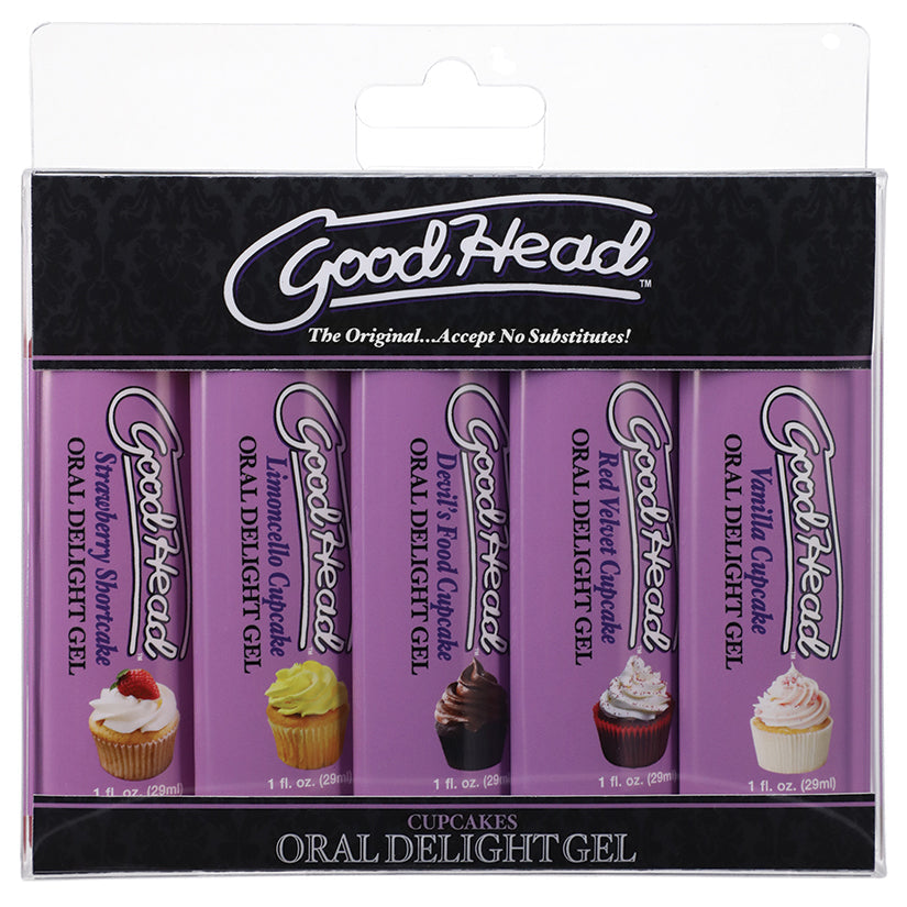Love Spark Cove | Intimate Apparel, Pleasure Shop & Free Shipping GoodHead Oral Delight Gel-Cupcakes 1oz 5PK — main product s
