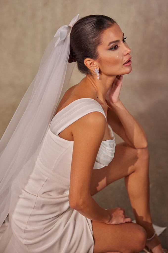 Elegant Bow Wedding Veil – Bridal Port, view 6