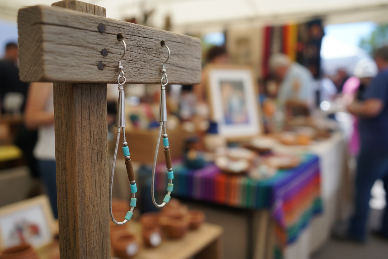 Just Neat Stuff Sterling silver loops — lifestyle context