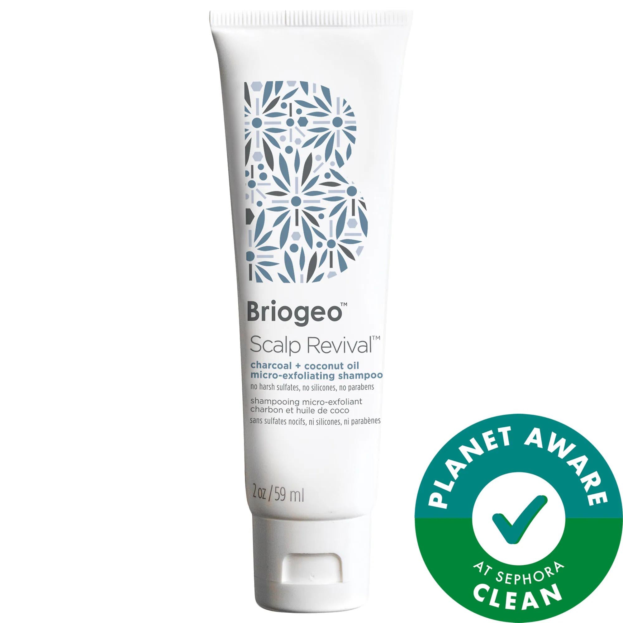 Briogeo Scalp Revival: Charcoal + Coconut Oil Micro-Exfoliating Shampoo Scrub - Detox, Soothe Itchy, Dry Scalp - Sulfate-Free, Vegan