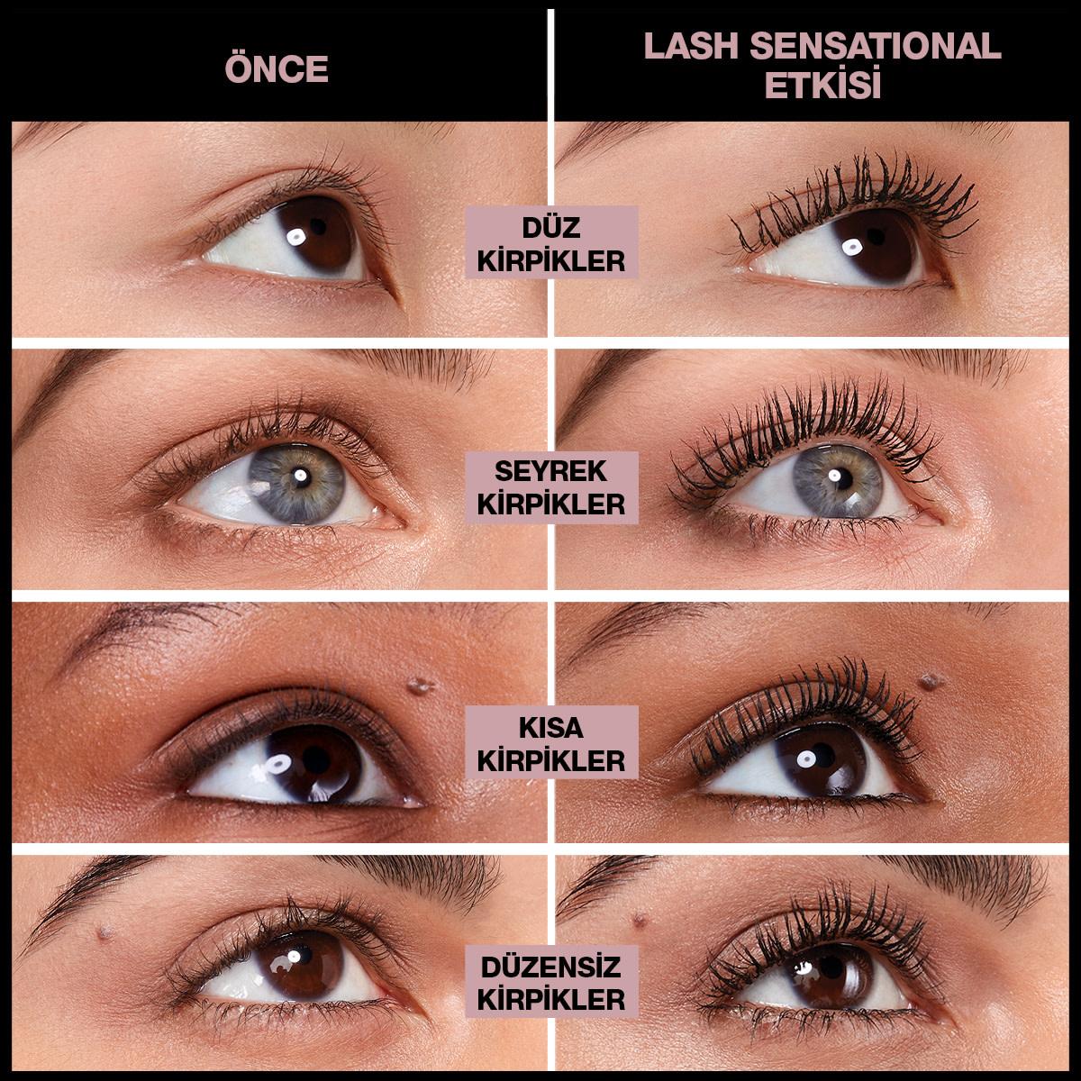 Maybelline New York Lash Sensational Mascara - Intense Black, Volumizing & Lengthening with Rosehip Oil