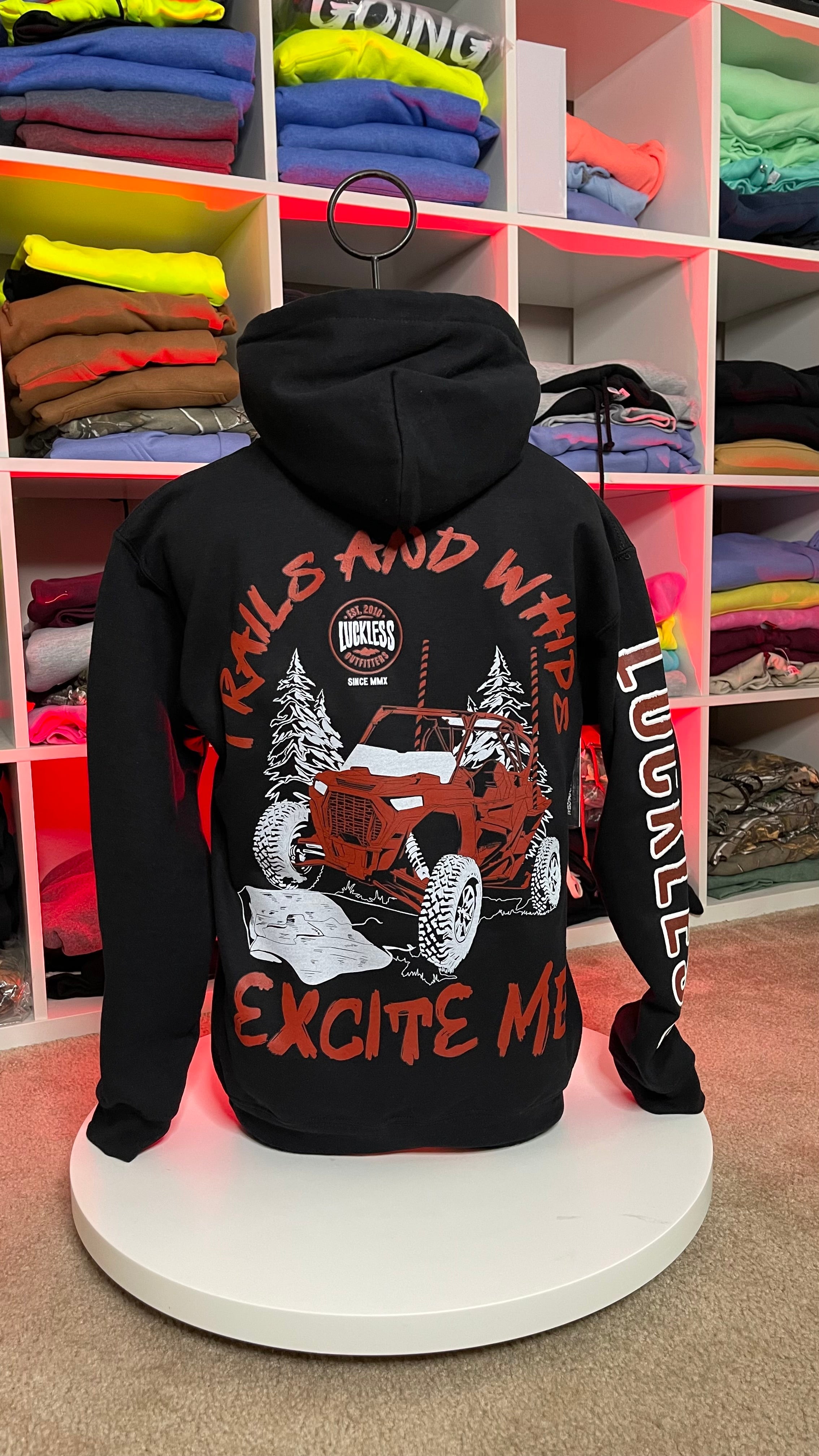 Luckless Outfitters Trails & Whips Excite Me — alternative angle