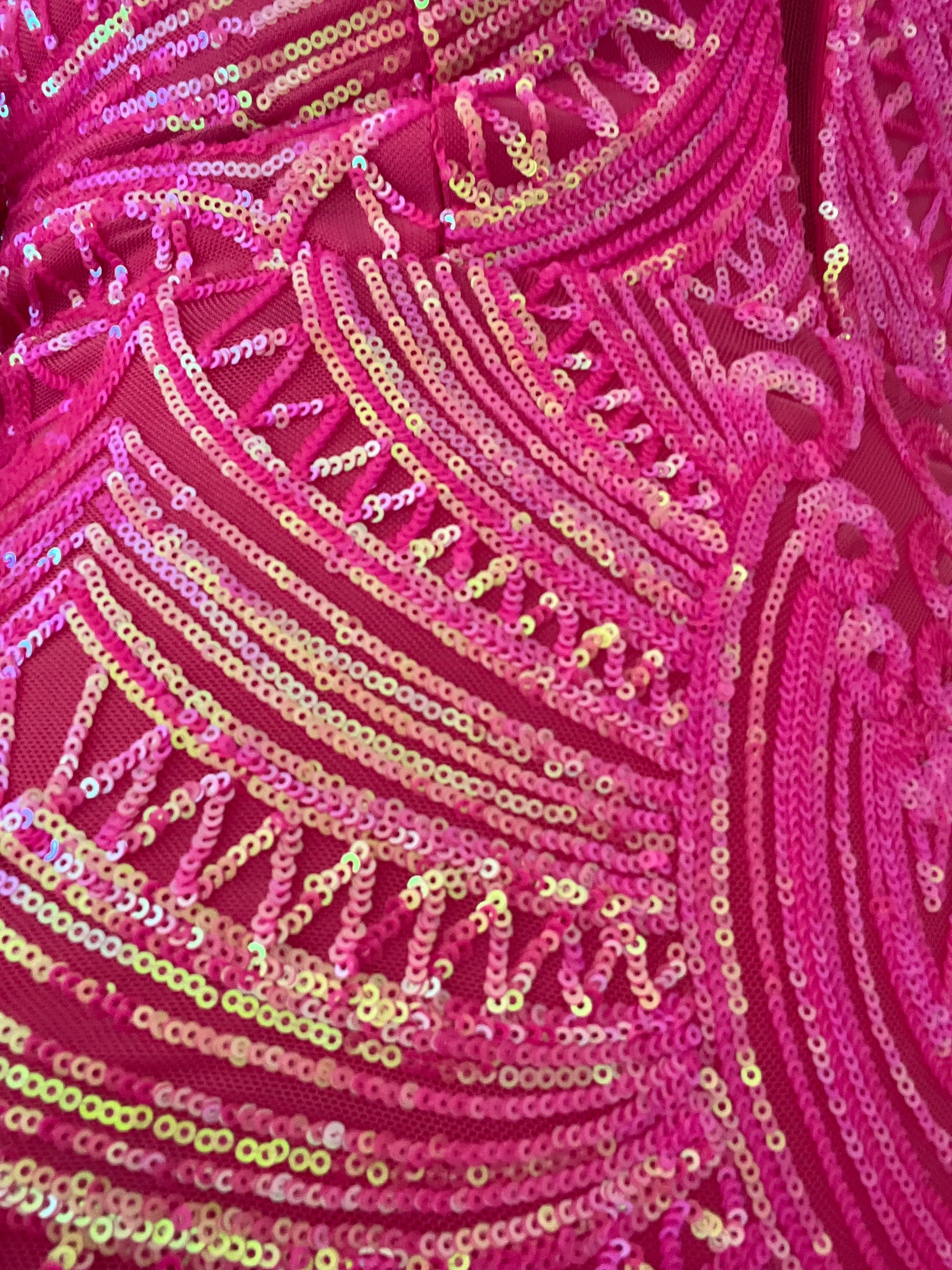 Pretty Little Patriot Pretty Little Patriot Barbie hot pink gala gown — lifestyle worn / used context