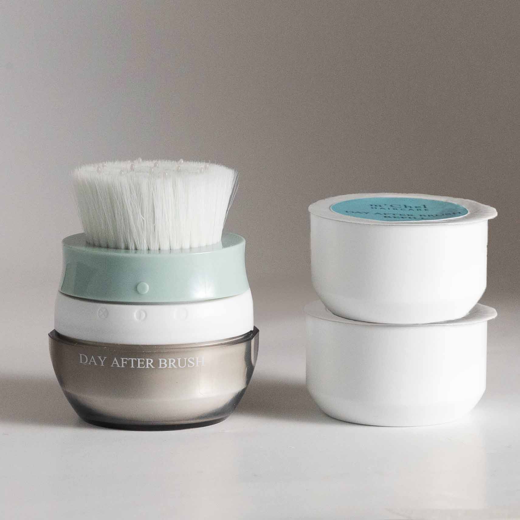 m'Chel Haircare Day After™ Brush + 2 Refills Bundle Clean Dry Shampoo — main product shot