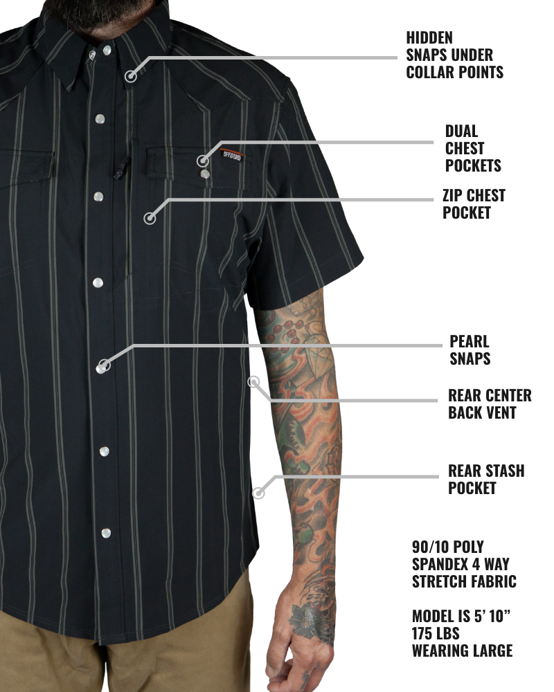 Off The Grid Surplus Daryll SS Shirt - Vintage Black — side view