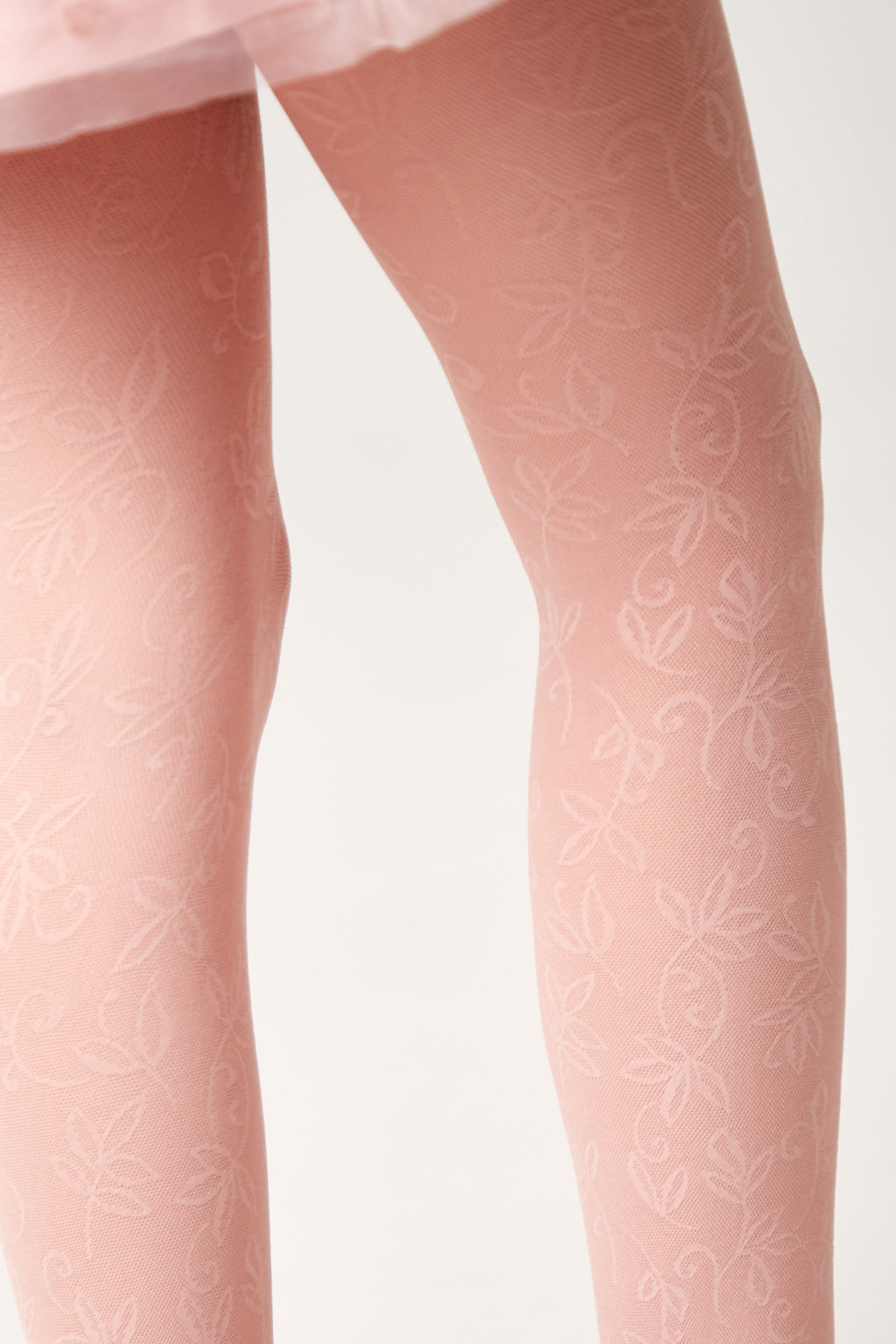 TheRanok.com Conte Tights for girls Ketty 40 Den - Floral Pattern — back view