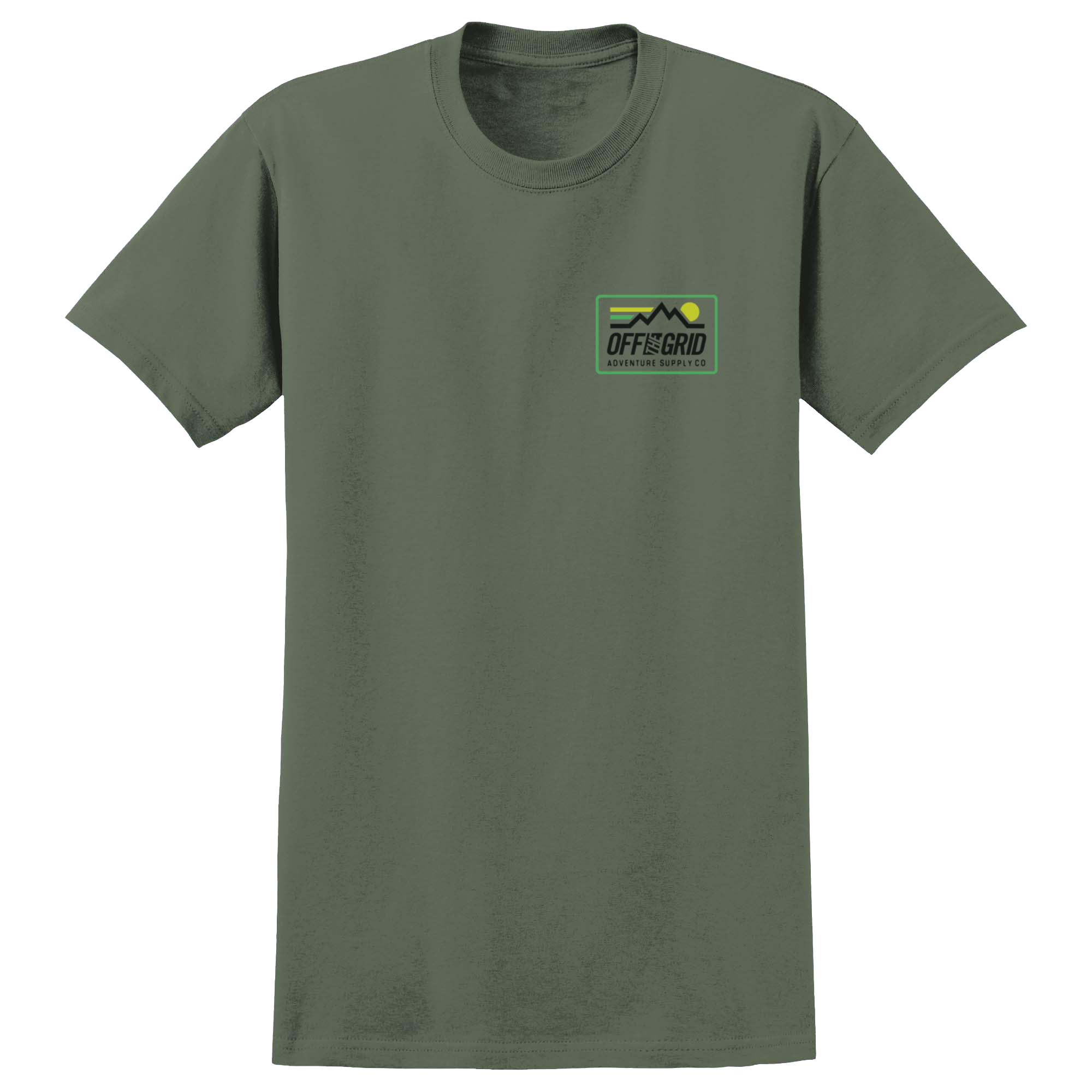 Off The Grid Surplus Dawn Rising Tee — detail close-up