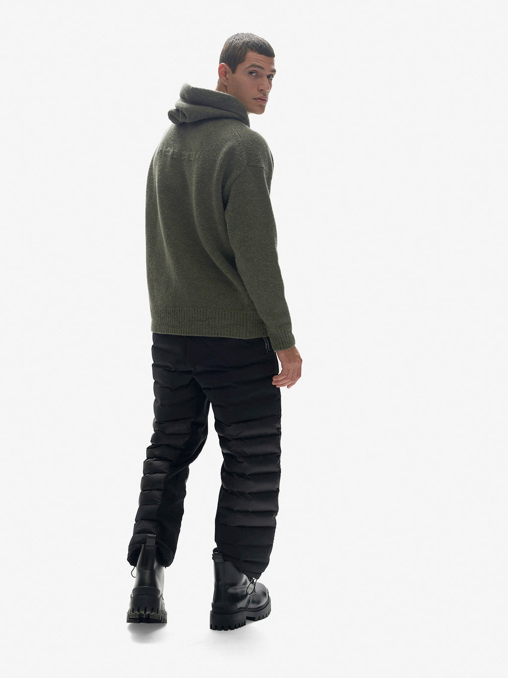 Holden Outerwear Hybrid Down Sweatpant - Black — detail close-up
