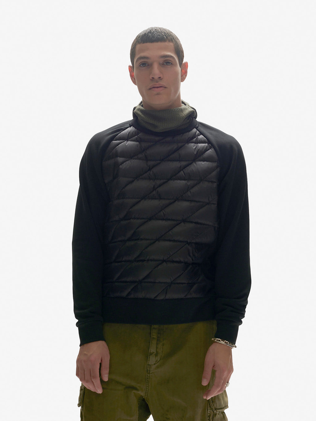 Holden Outerwear Down Crew Sweater - Black — main product shot