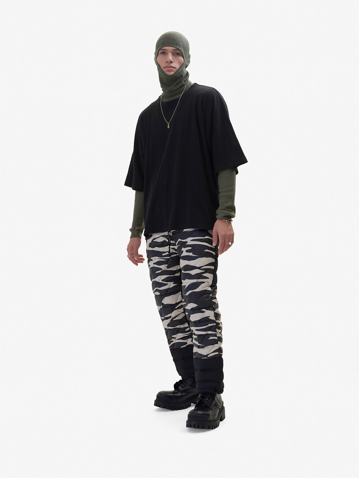 Holden Outerwear Hybrid Down Sweatpant - Zebra — main product shot