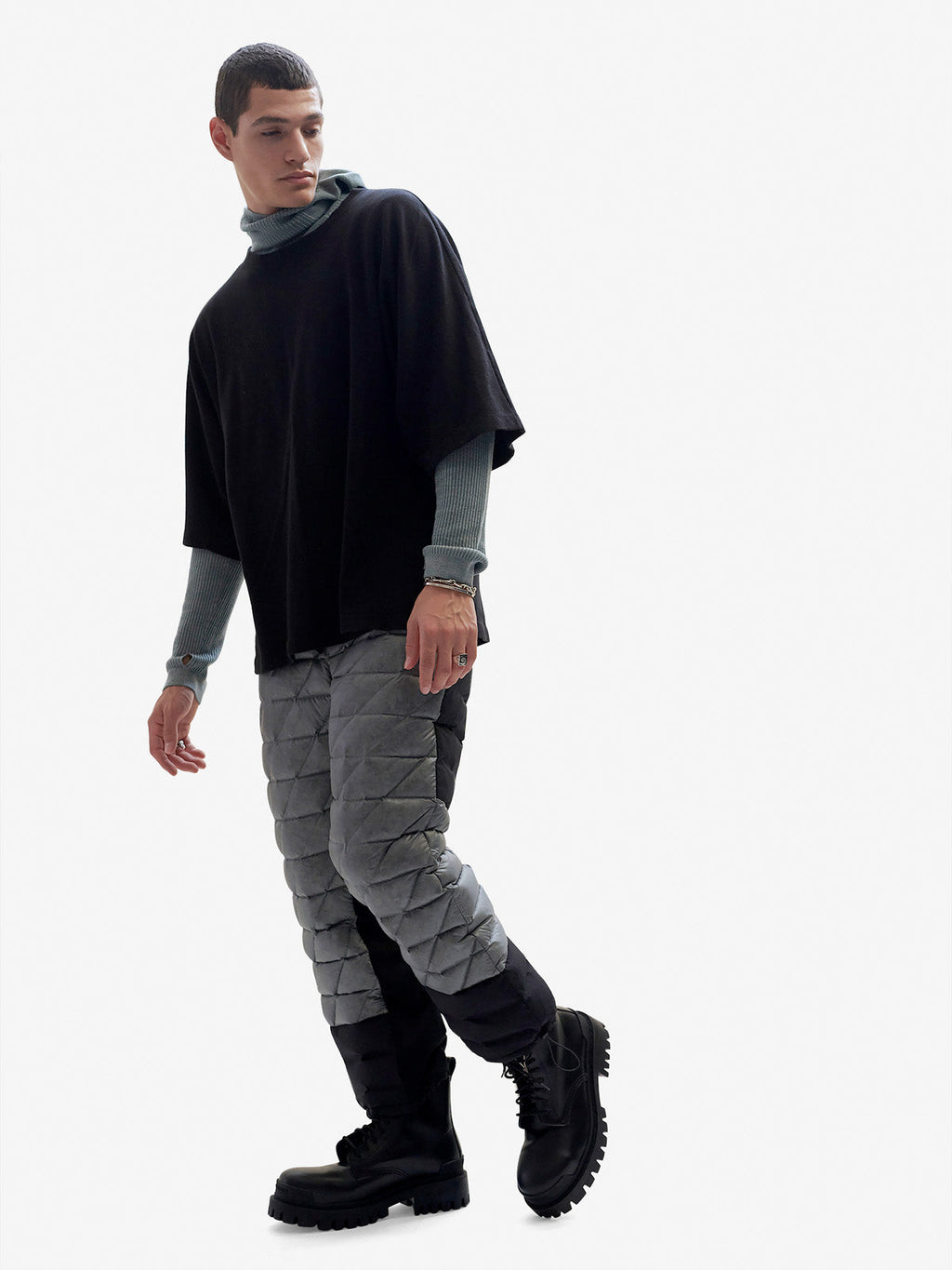 Holden Outerwear Hybrid Down Sweatpant - Slate Gray — detail close-up