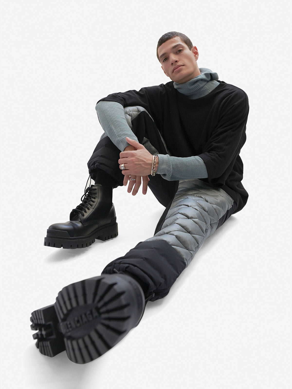 Holden Outerwear Hybrid Down Sweatpant - Slate Gray — lifestyle context
