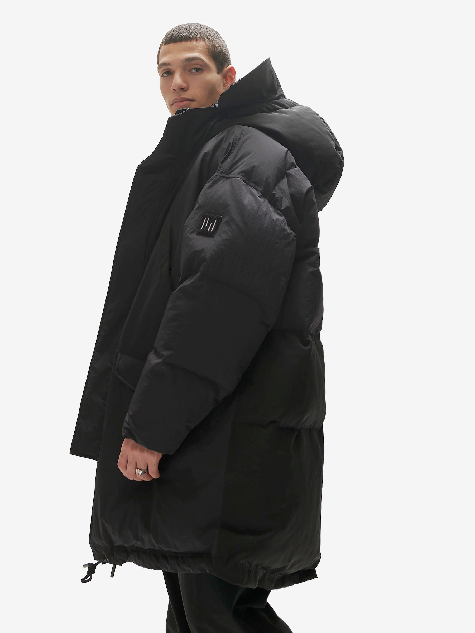 Holden Outerwear Long Down Puffer - Black — lifestyle context
