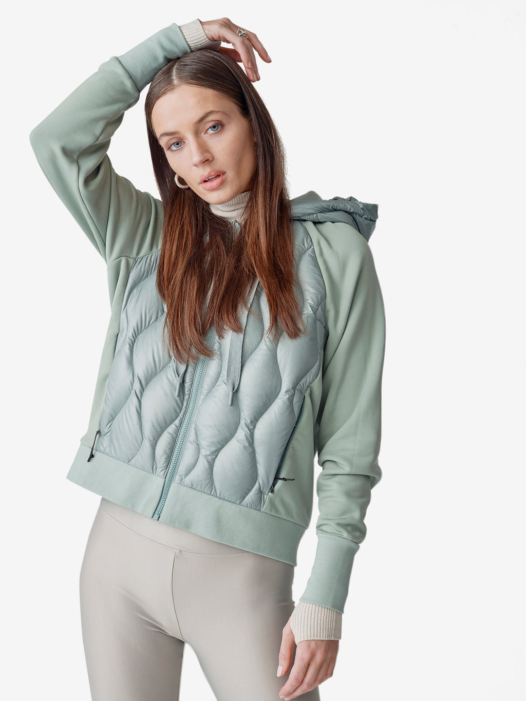 Holden Outerwear Down Zip Hoodie - Slate Gray — side view