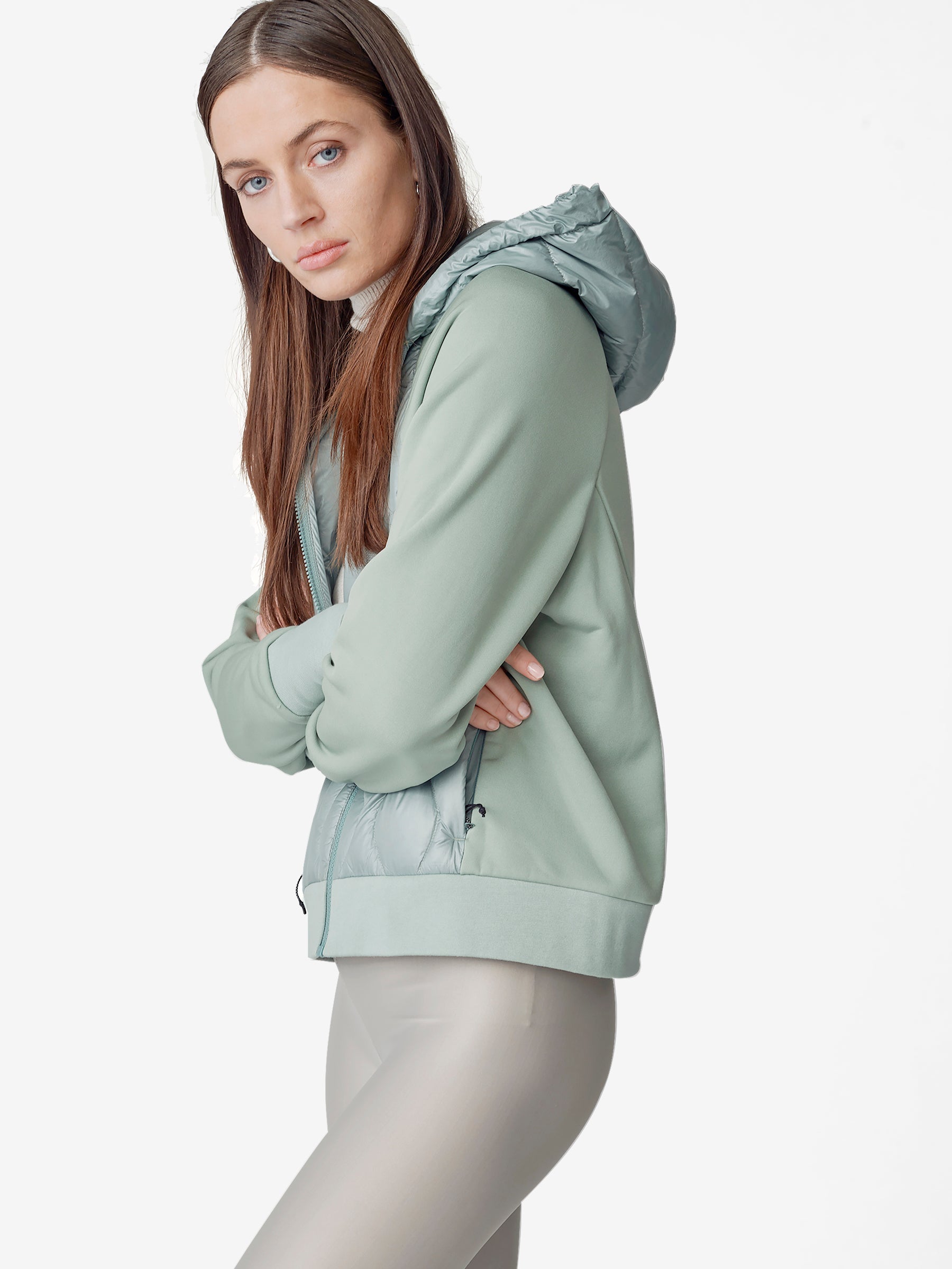 Holden Outerwear Down Zip Hoodie - Slate Gray — back view