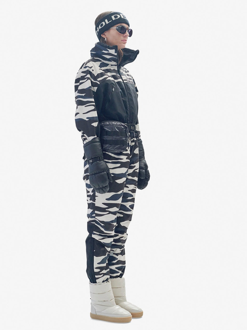 Holden Outerwear Powder Suit - Zebra — detail close-up