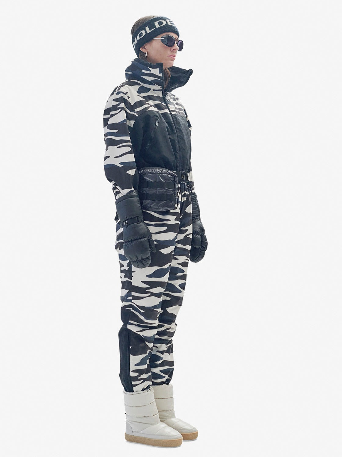 Holden Outerwear Powder Suit - Zebra — detail close-up