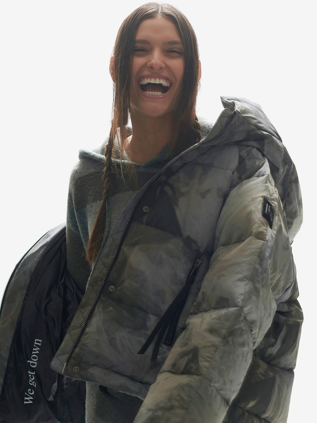 Holden Outerwear Short Down Puffer - Rekall Tie — side view