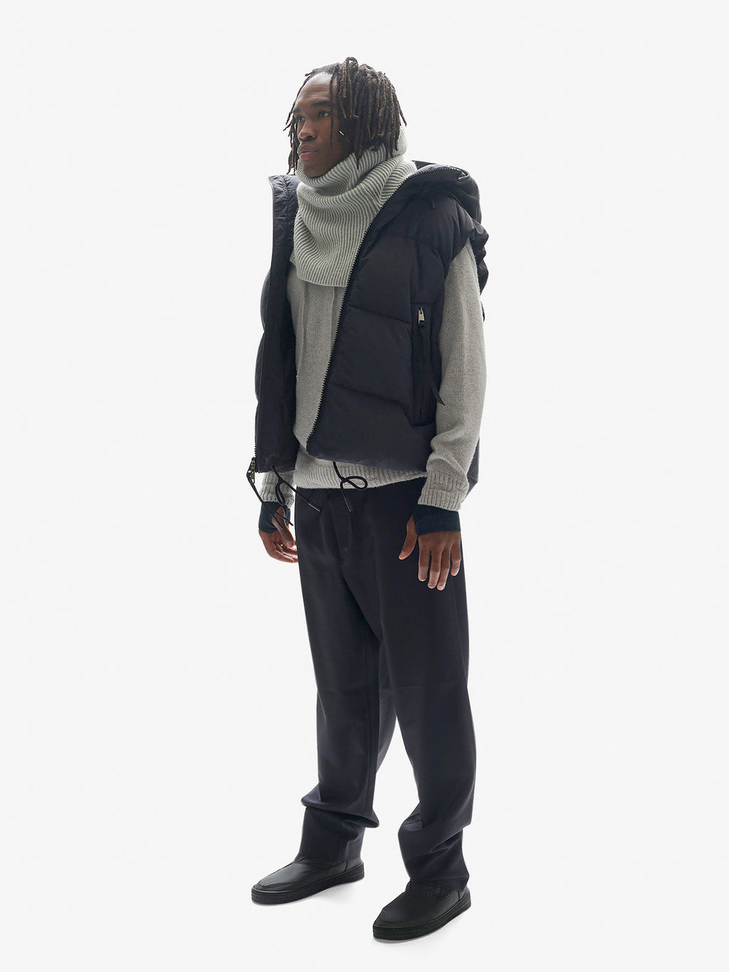 Holden Outerwear Hooded Down Vest - Navy — main product shot