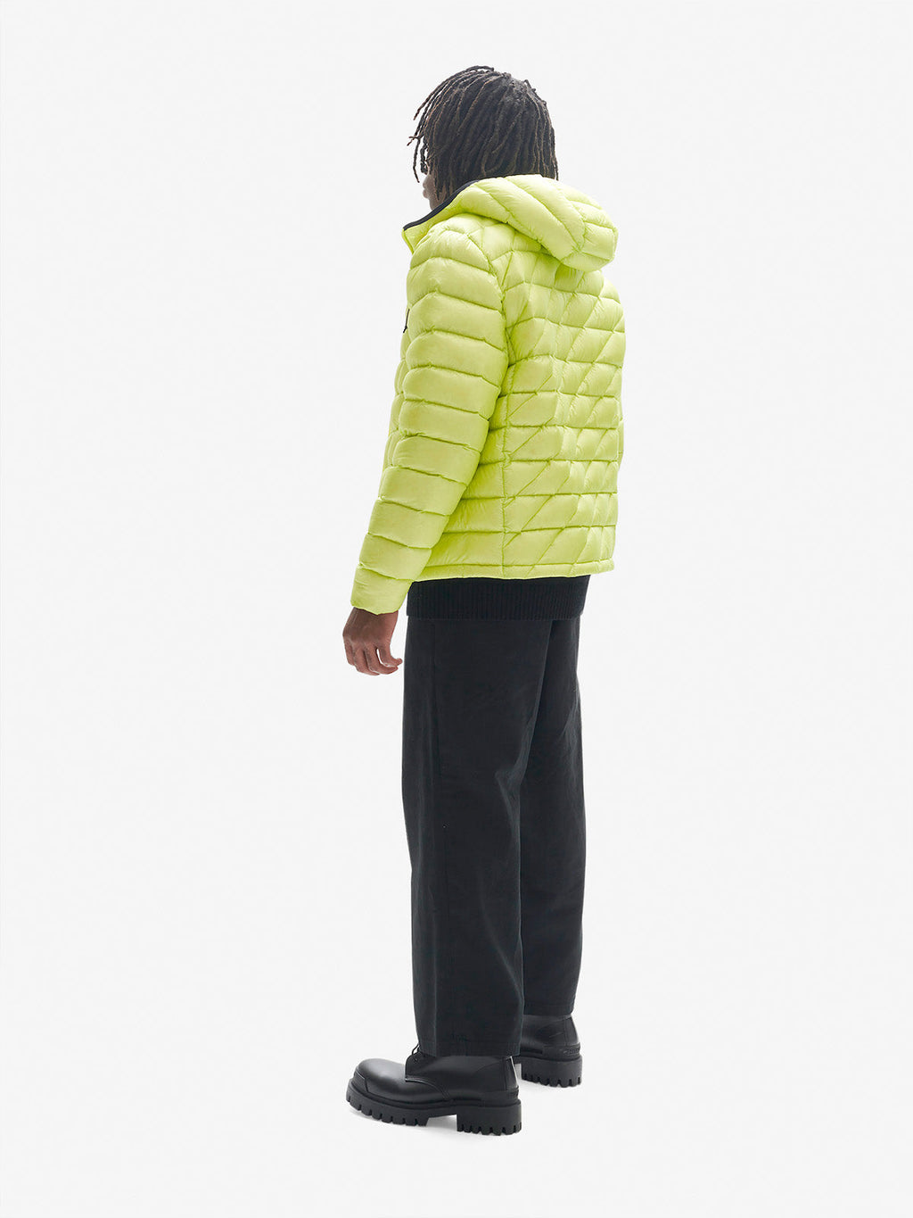 Holden Outerwear Packable Down Jacket - Mineral Yellow — detail close-up