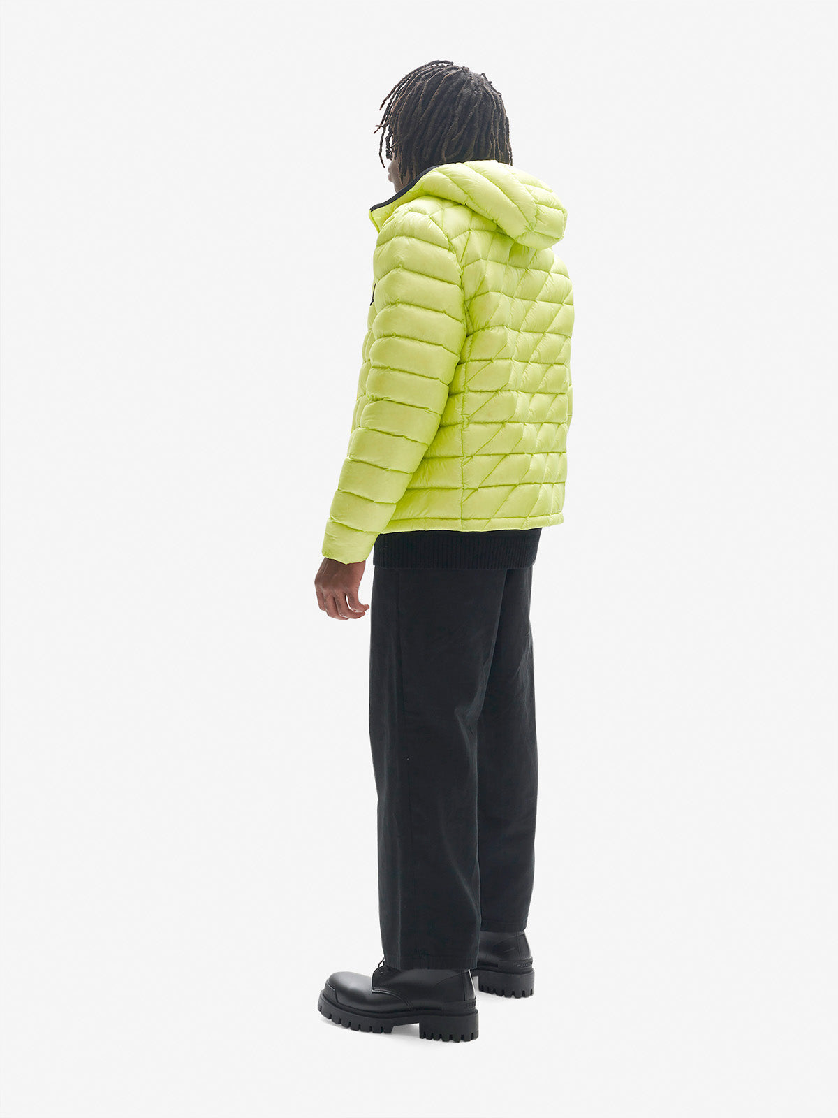 Holden Outerwear Packable Down Jacket - Mineral Yellow — detail close-up