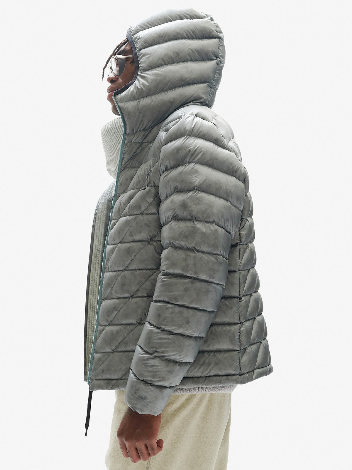 Holden Outerwear Packable Down Jacket - Slate Gray — detail close-up