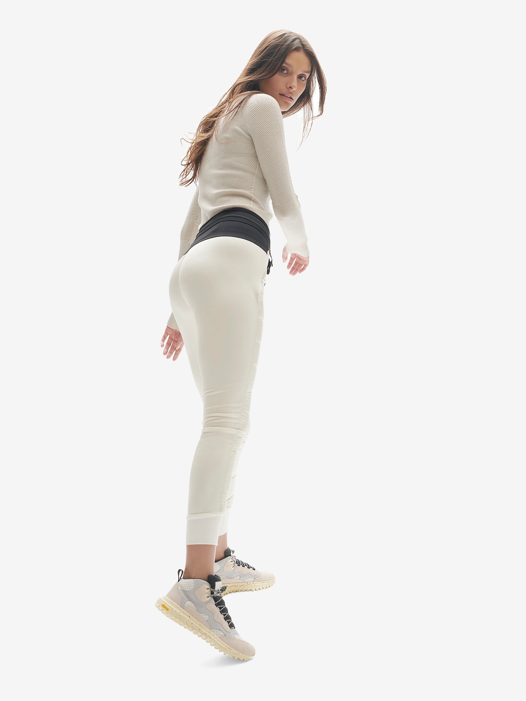 Holden Outerwear Hybrid Down Jogger - Pearl — detail close-up