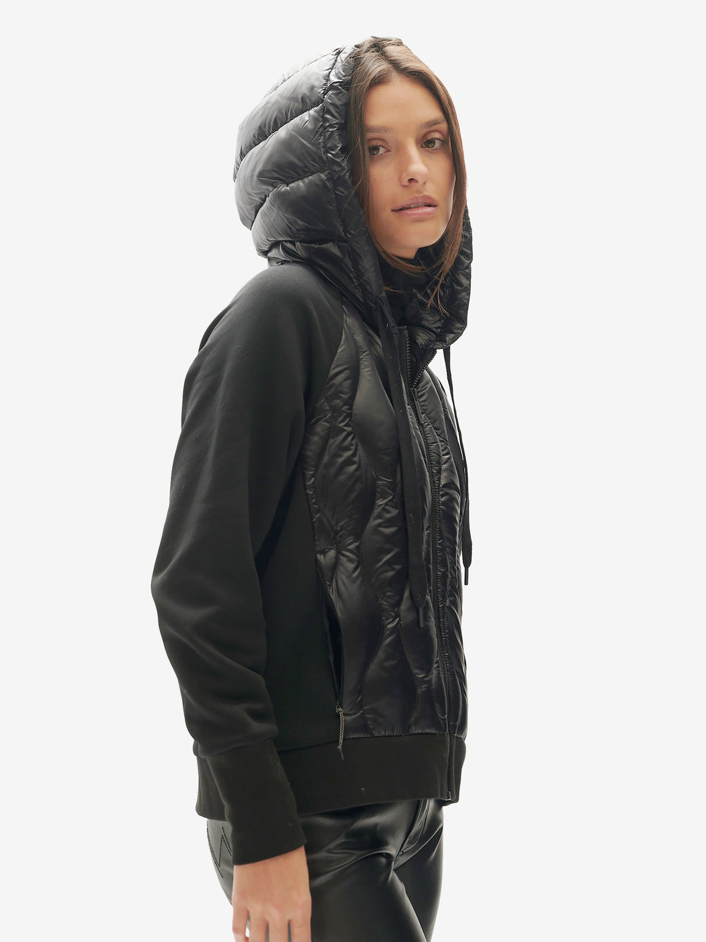 Holden Outerwear Down Zip Hoodie - Black — lifestyle context