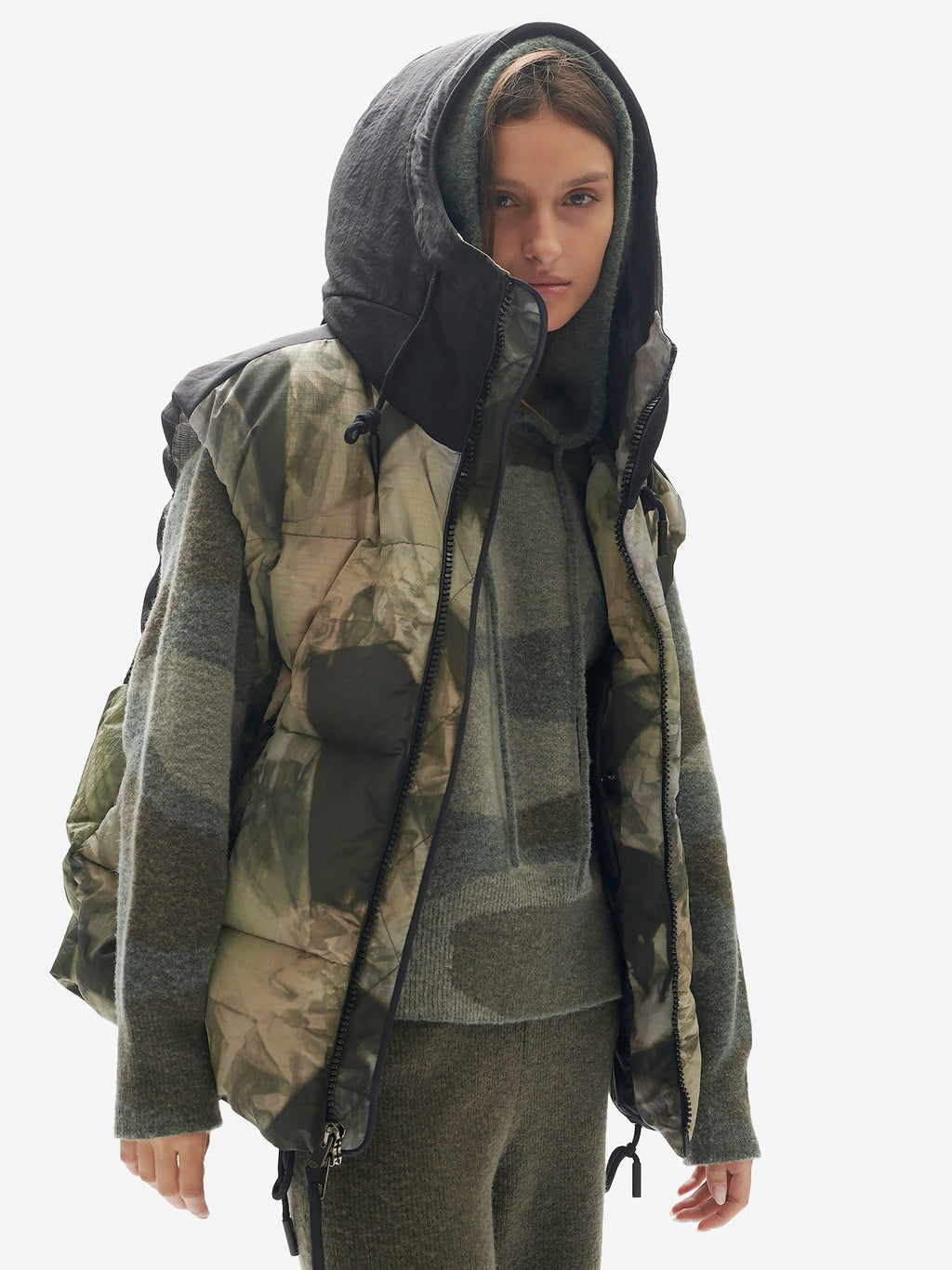 Holden Outerwear Hooded Down Vest - Rekall Tie — main product shot