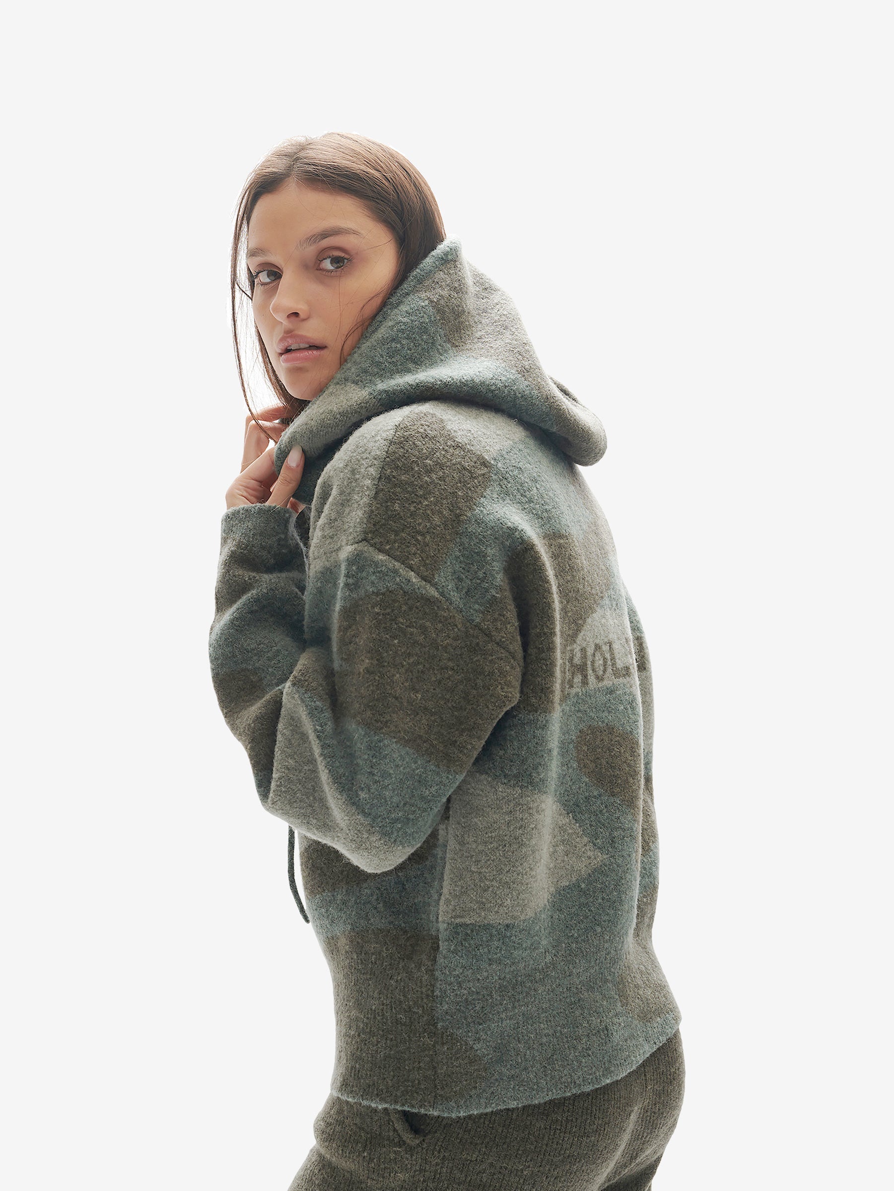 Holden Outerwear Chalet Hoodie - Green Camo — detail close-up