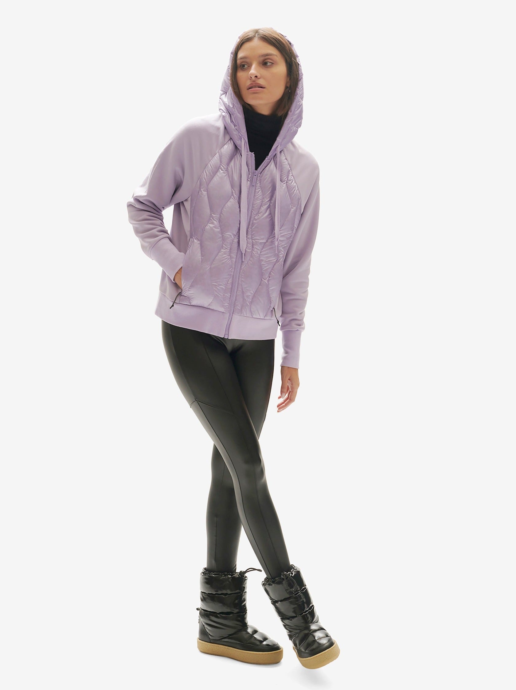 Holden Outerwear Down Zip Hoodie - Lavender — main product shot